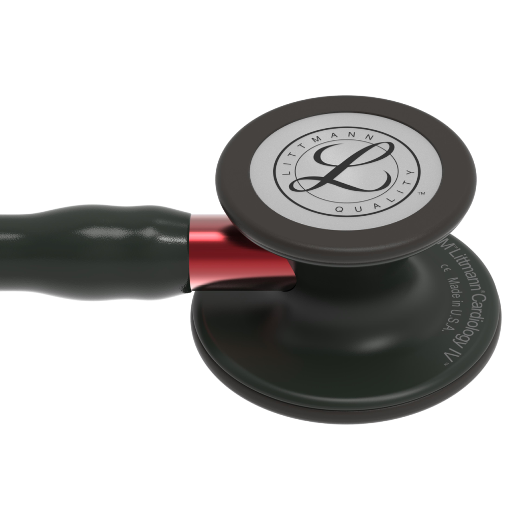 Stetoscop 3M Littmann Cardiology IV Negru capsula neagra reflexie rosu 6200  - capsula 