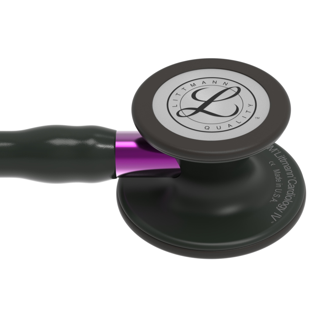 Stetoscop 3M Littmann Cardiology IV Negru capsula neagra reflexie violet 6203  - capsula