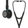 Pachet cardio - Stetoscop Littmann Cardiology IV Negru capsula neagra stem albastru 6201 + Borseta stetoscop Cardio Neagra